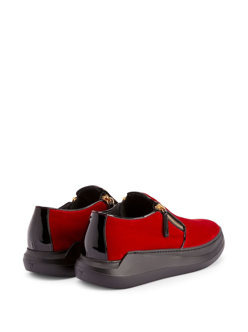 Conley zipped velvet sneakers 3
