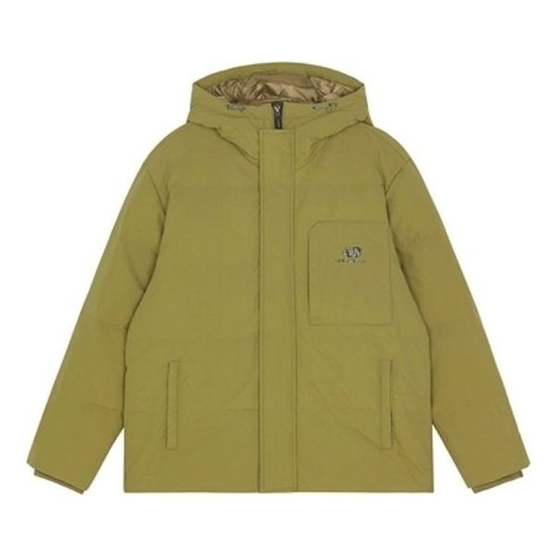New Balance Logo Hooded Jacket 'Olive Green' AMJ13331-OV - 1