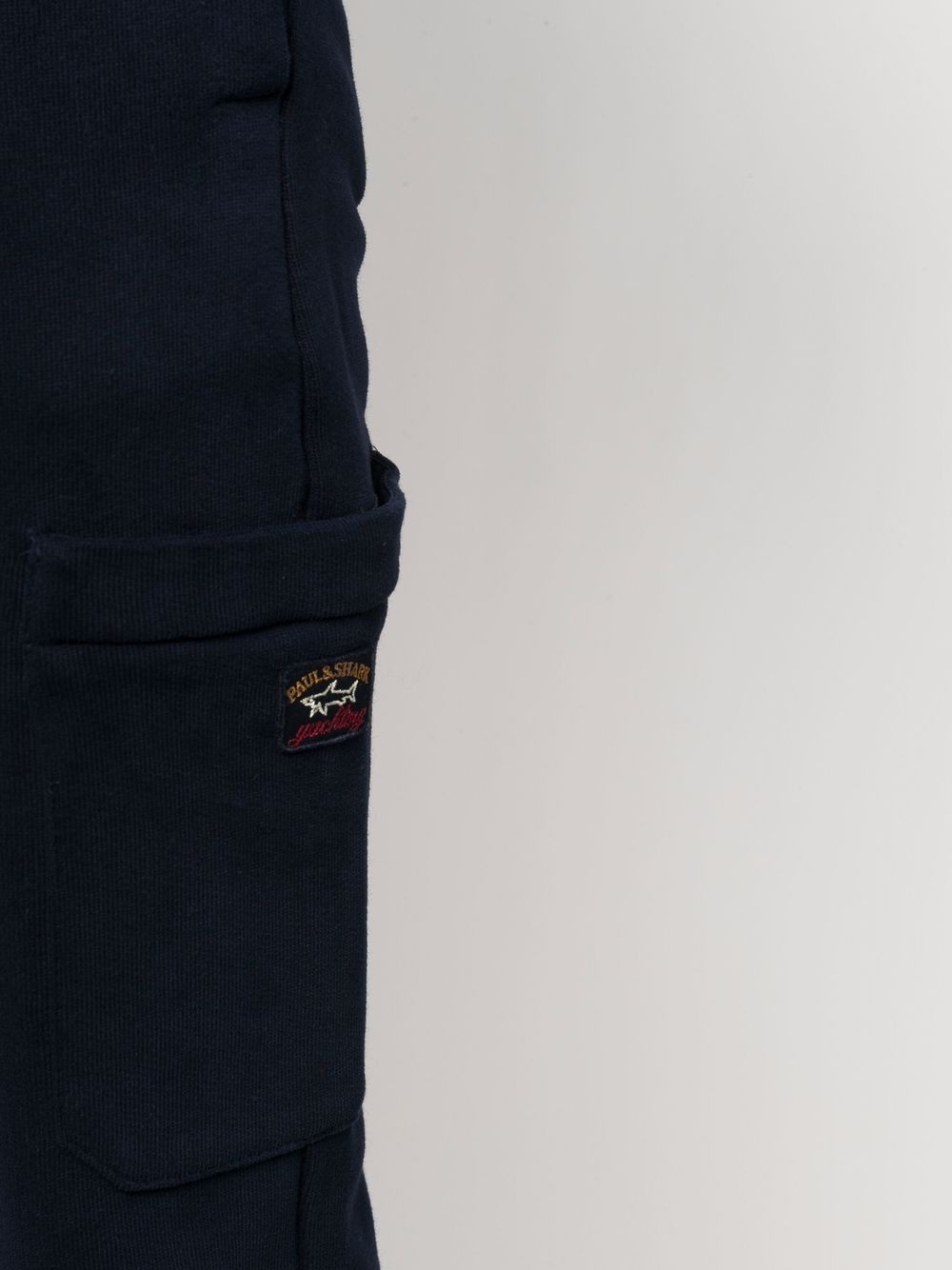 logo-patch cotton track pants - 5