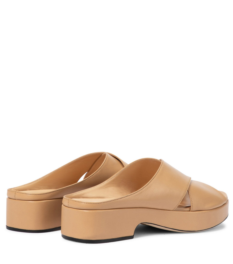 BY FAR Iggy leather platform sandals outlook
