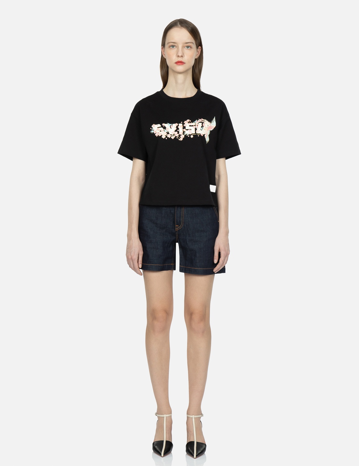 LOGO AND PEACOCK PRINT T-SHIRT - 5