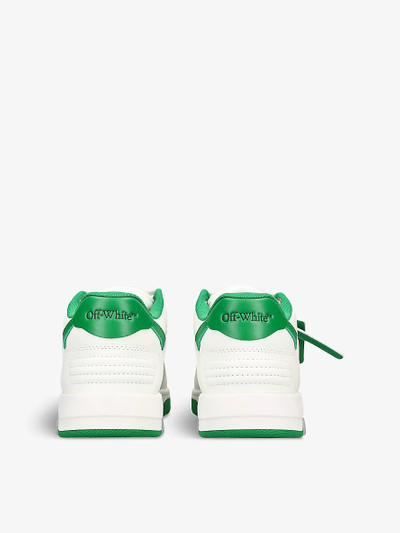Off-White OOO logo-embroidered leather low-top trainers outlook