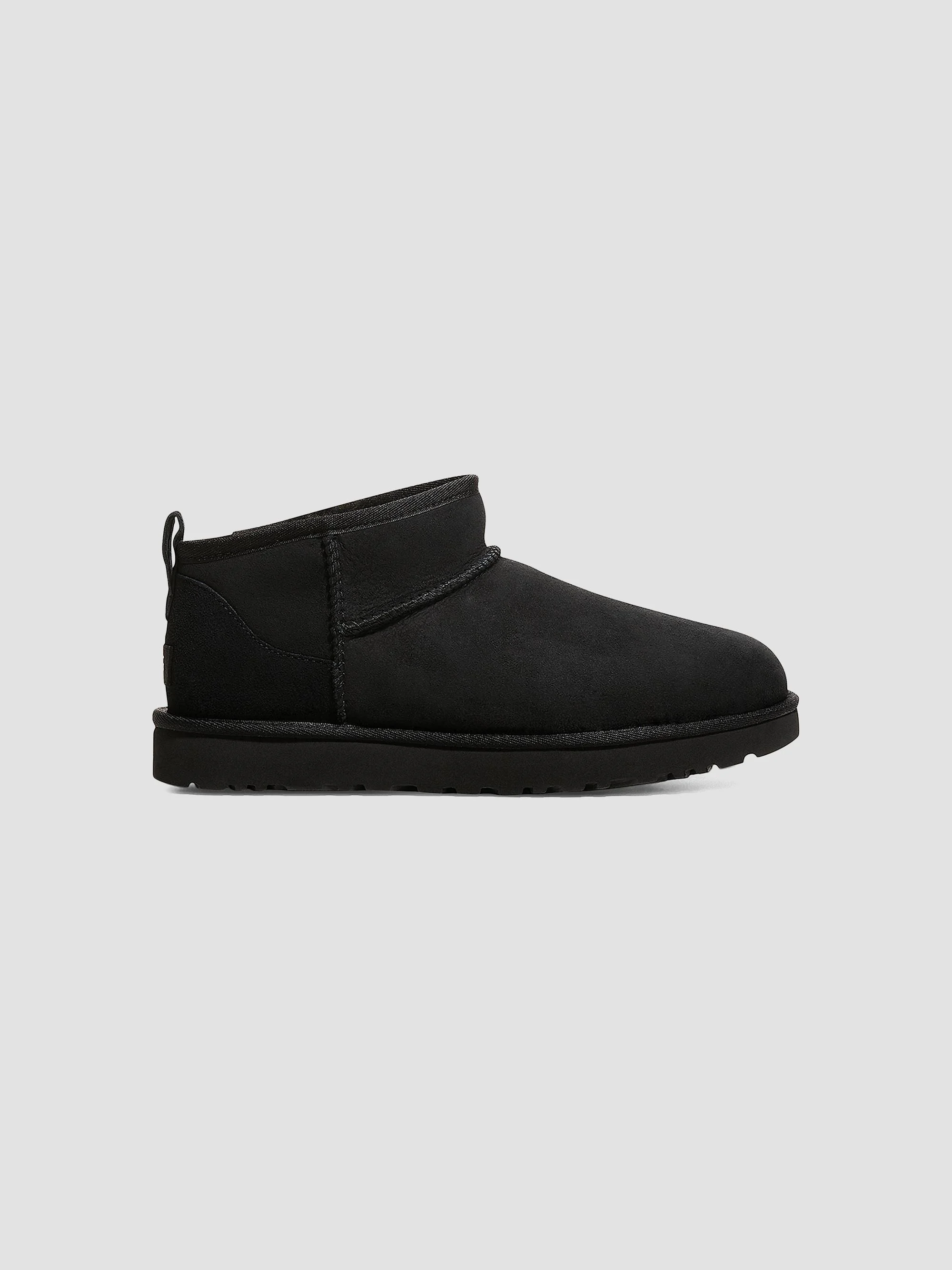 Women's Classic Ultra Mini Sheepskin Ankle Boots - Black - 1