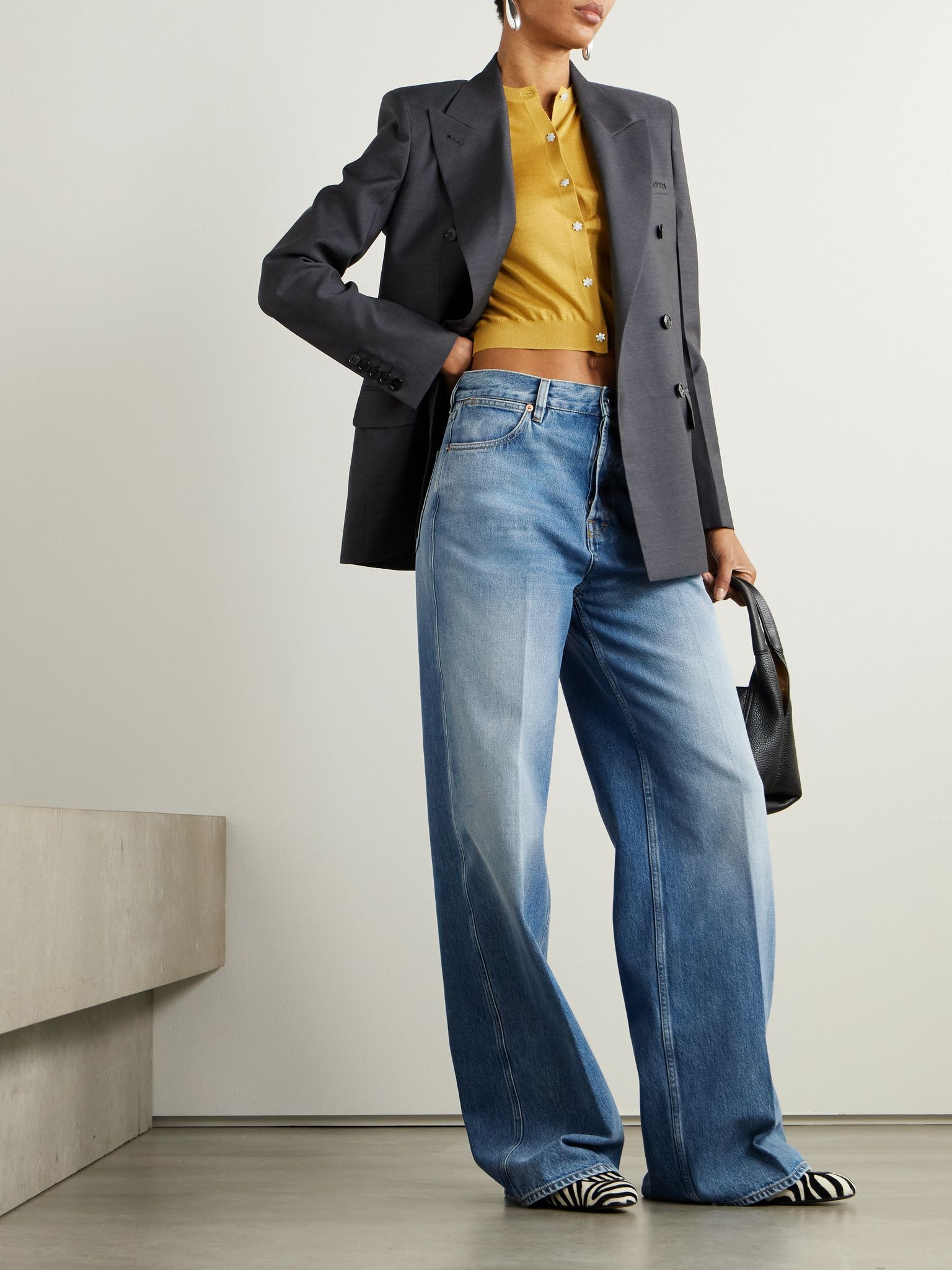 Lido high-rise wide-leg jeans Blue - 2