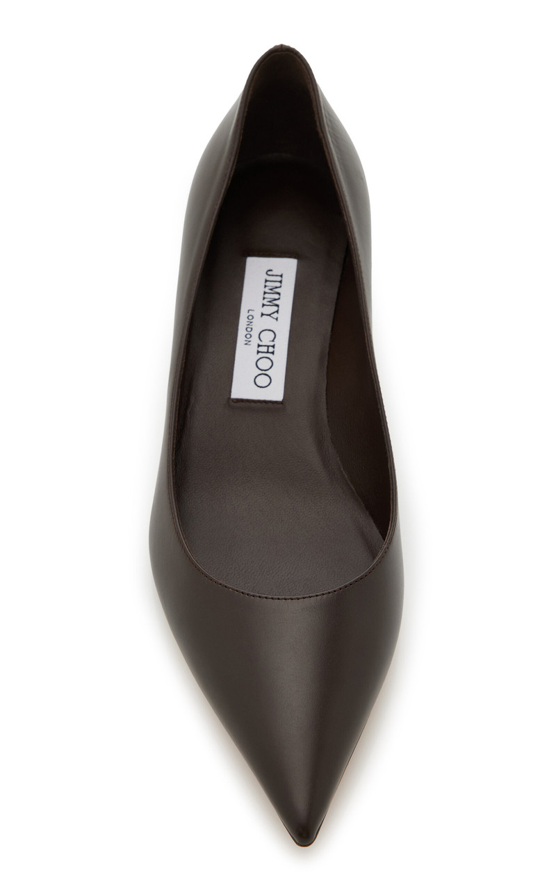 JIMMY CHOO Amelia Leather Pumps brown outlook
