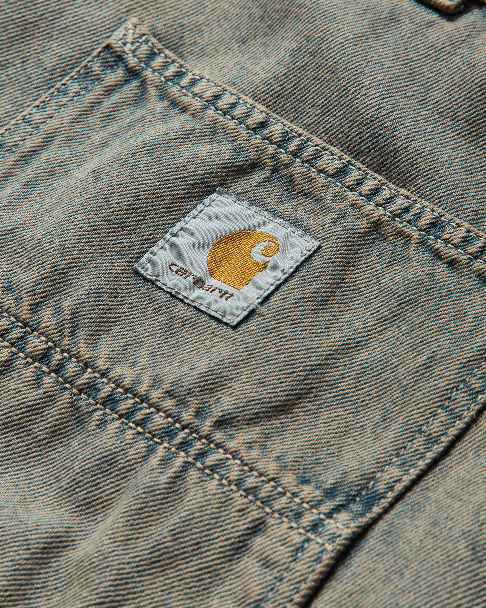 Men's OG Single Knee Pants Blue / Leather (Garment Dyed) - 4