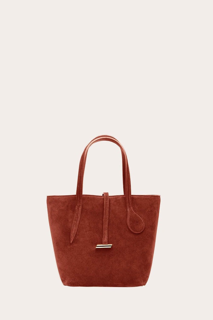 SPROUT TOTE MINI RUST SUEDE - 3