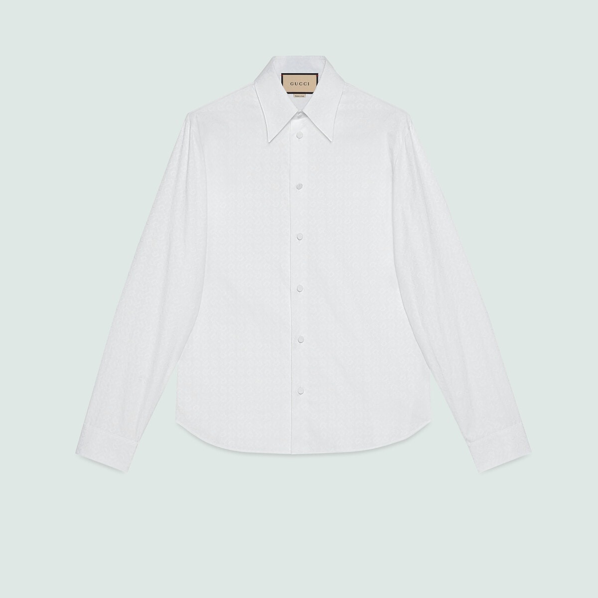 Horsebit jacquard cotton shirt - 1