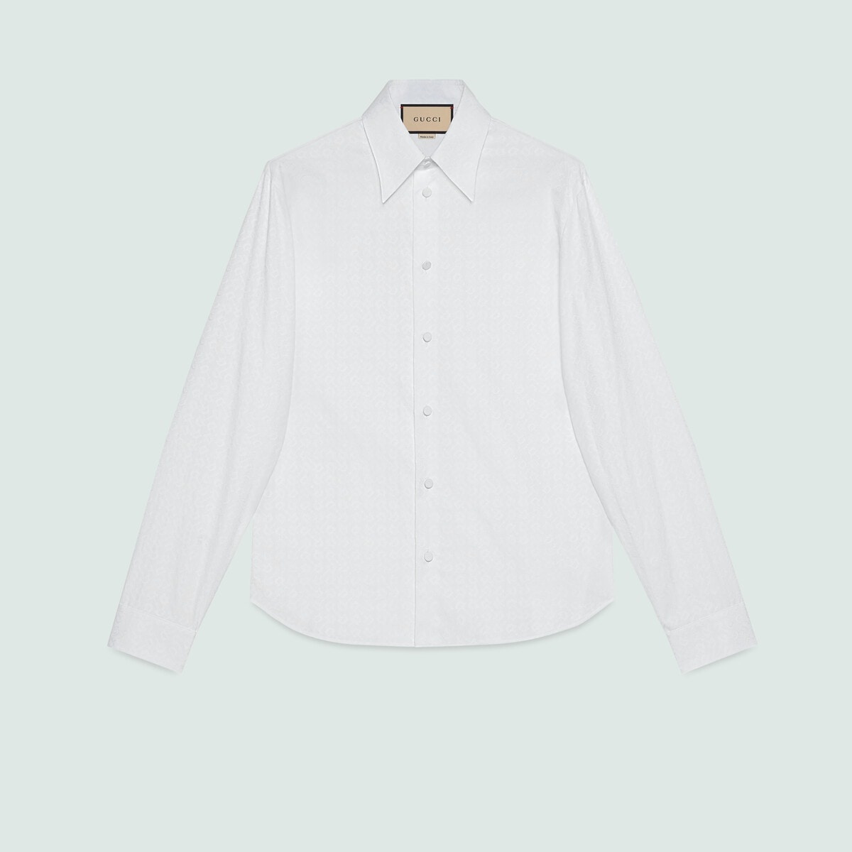 Horsebit jacquard cotton shirt - 1