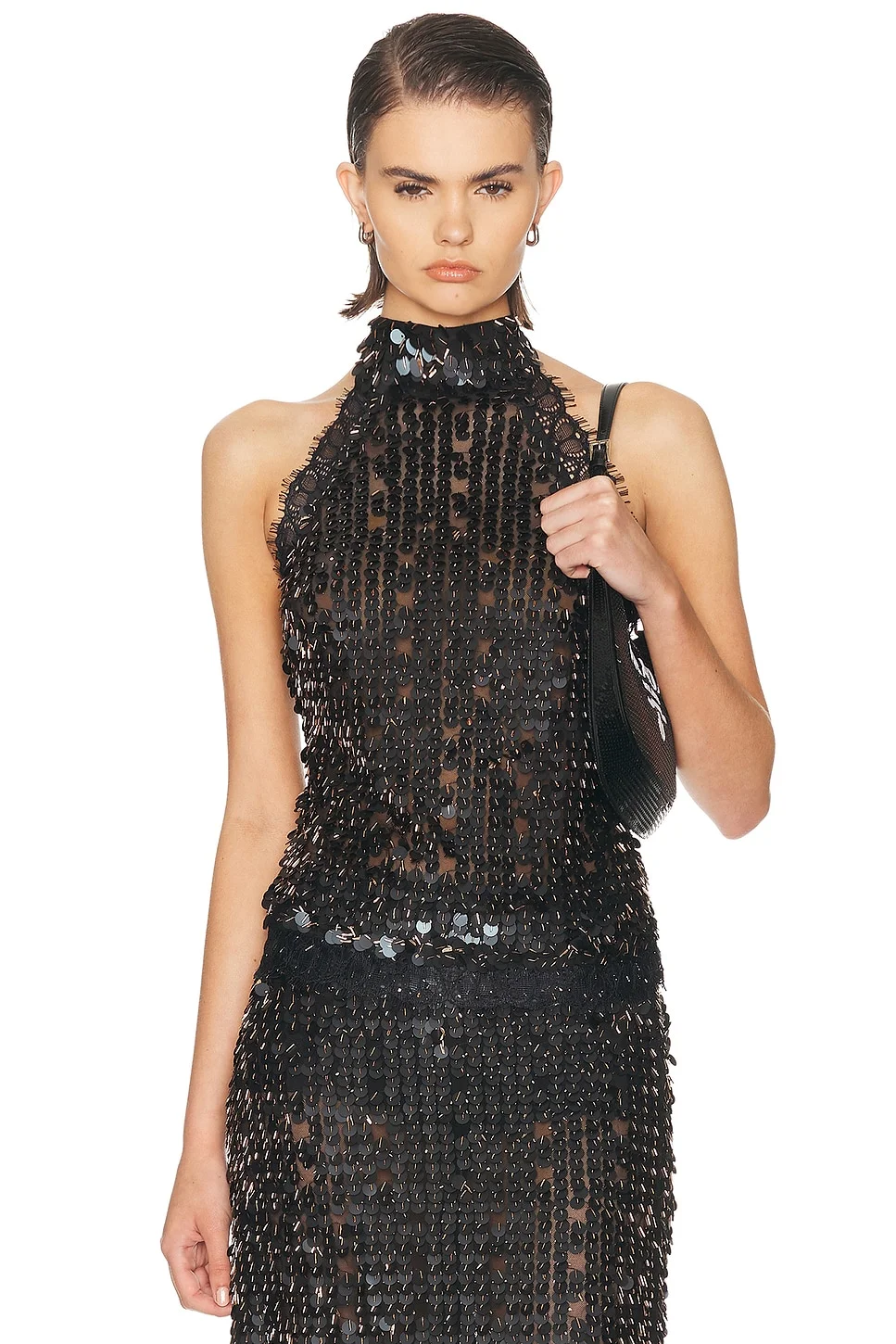 Darcy Sequin Embellished Lace Top - 1