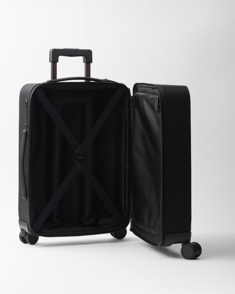 Re-Nylon and Saffiano leather trolley 5