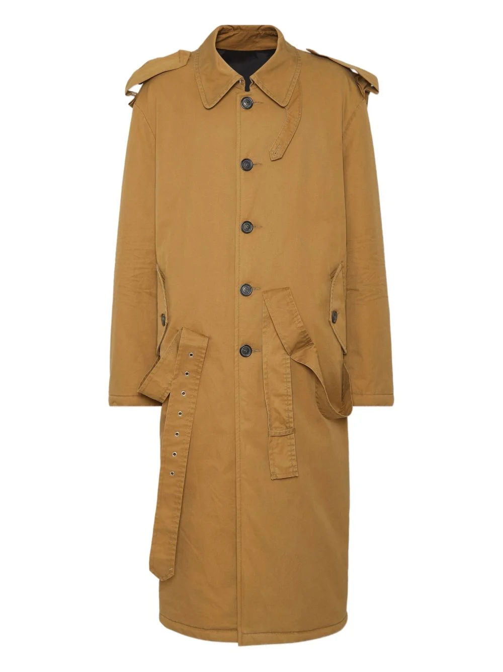 buttoned-up trench coat - 1