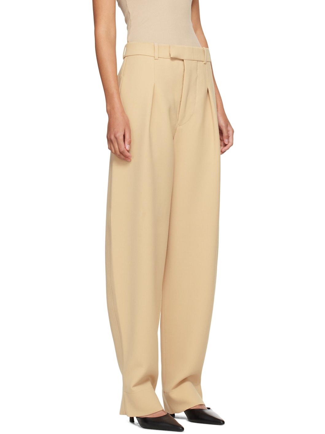 Beige Hailey Bieber Edition Trousers - 2
