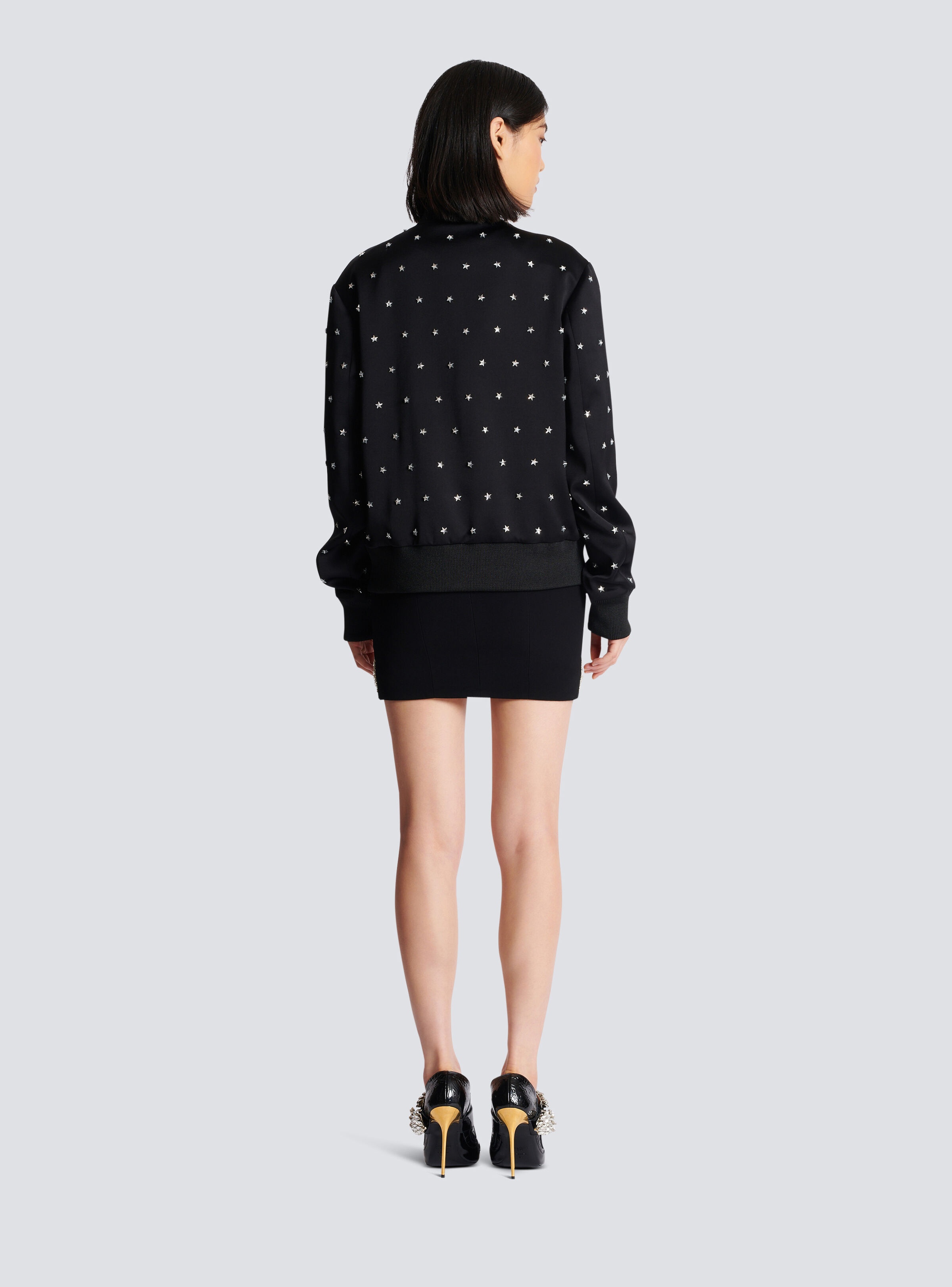 Stars embroidered bomber jacket - 4