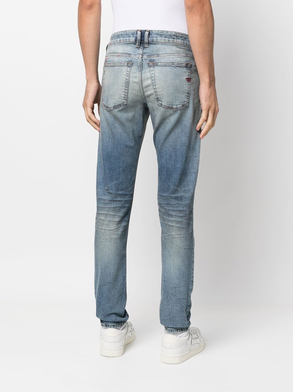 stonewashed slim-fit jeans - 4