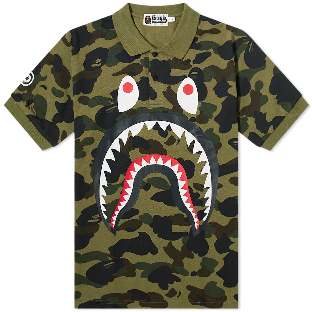 A Bathing Ape 1st Camo Shark Polo - 1