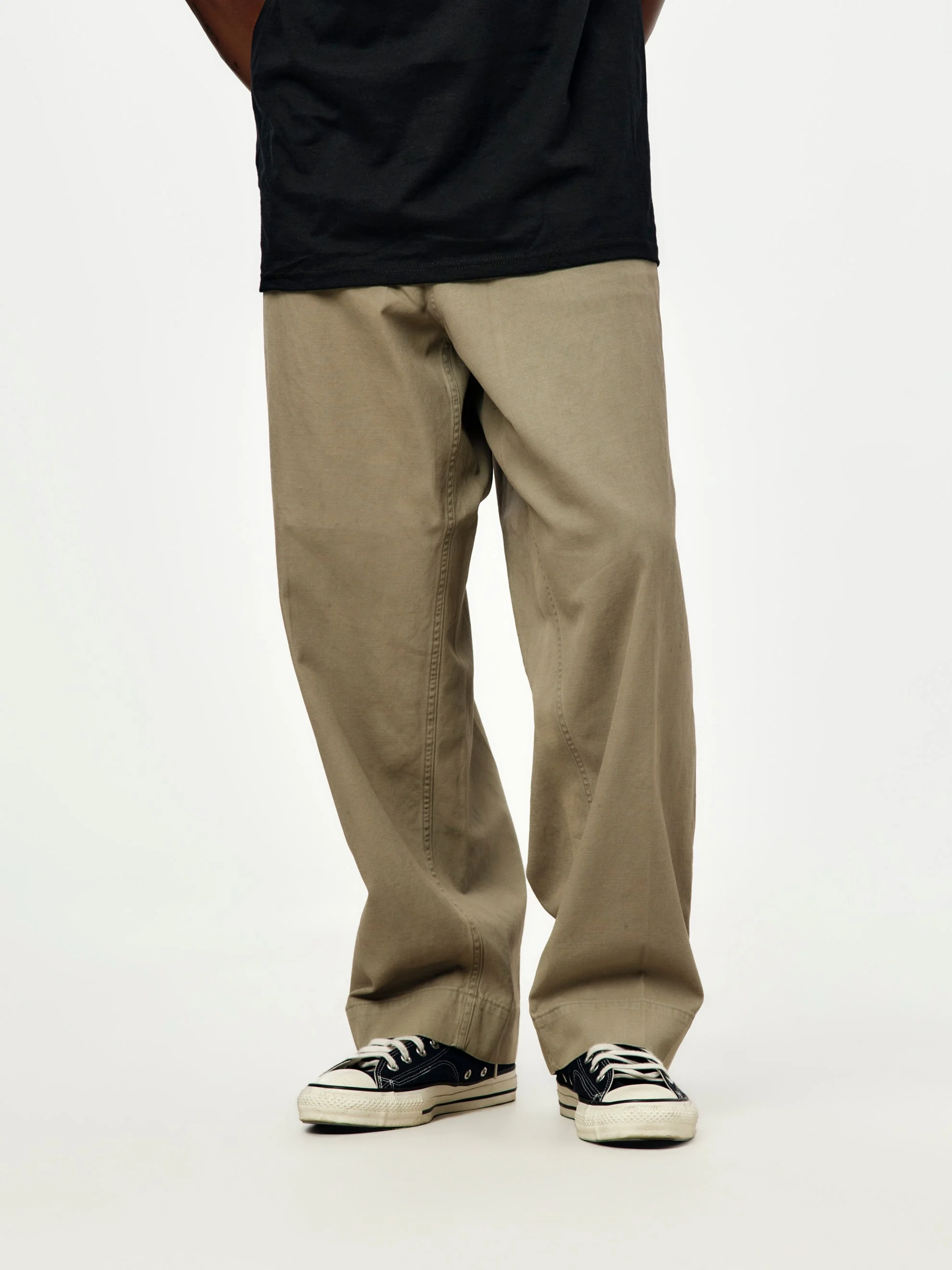 A.PRESSE VINTAGE CHINO TROUSERS (GRIEGE) - 1