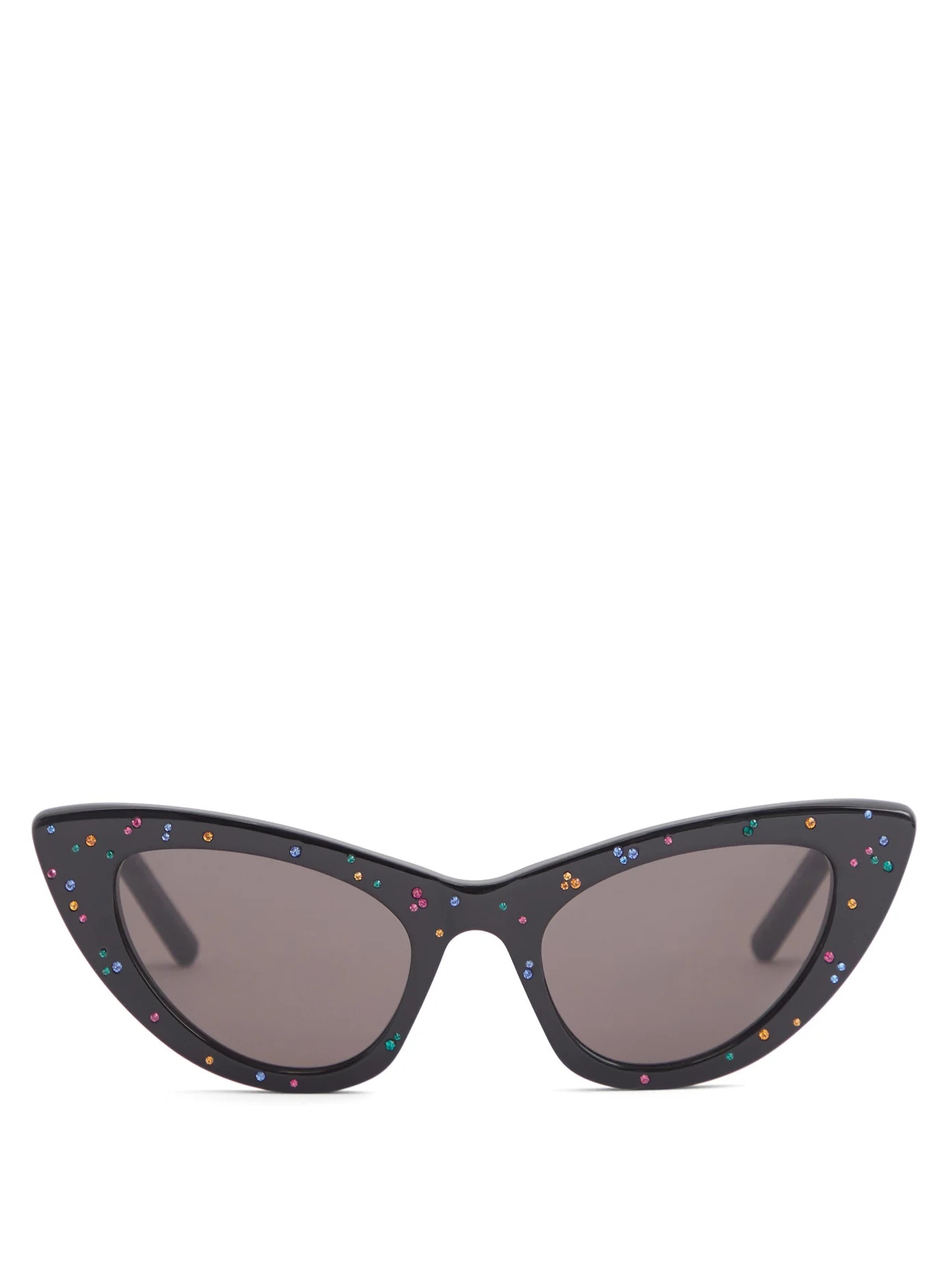 Lily crystal-stud cat-eye acetate sunglasses - 1