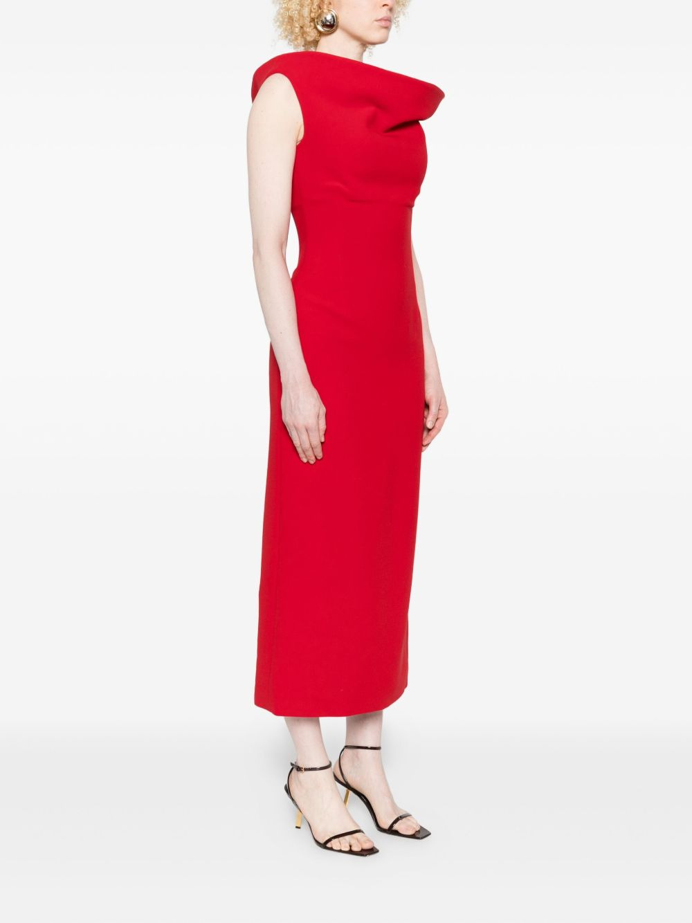 off-shoulder midi dress - 3