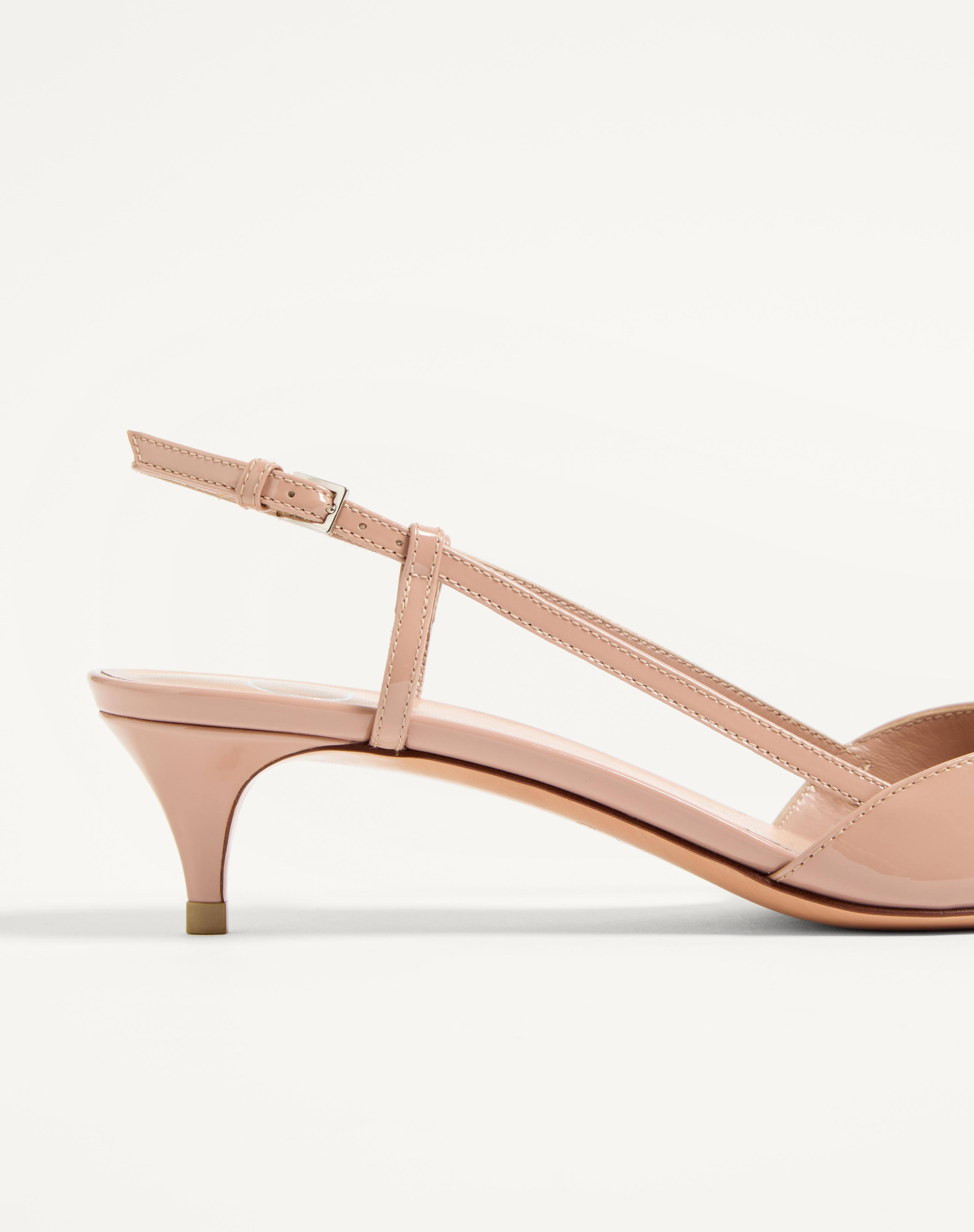 VLOGO SIGNATURE PATENT LEATHER SLINGBACK PUMP 40MM / 1.6 IN. - 7