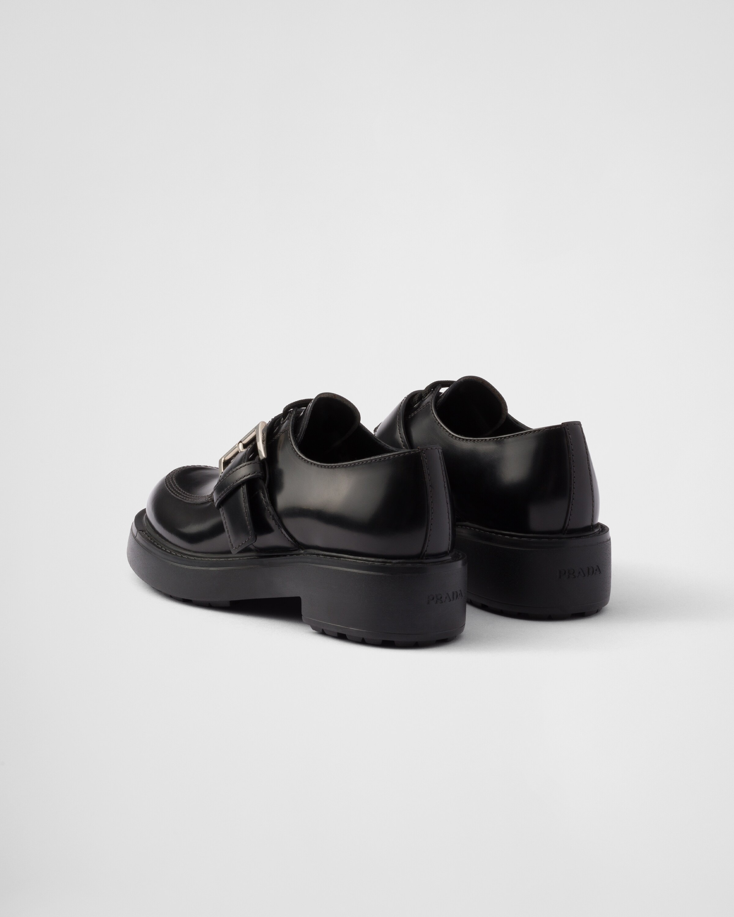 Brushed leather lace-up shoes - 5