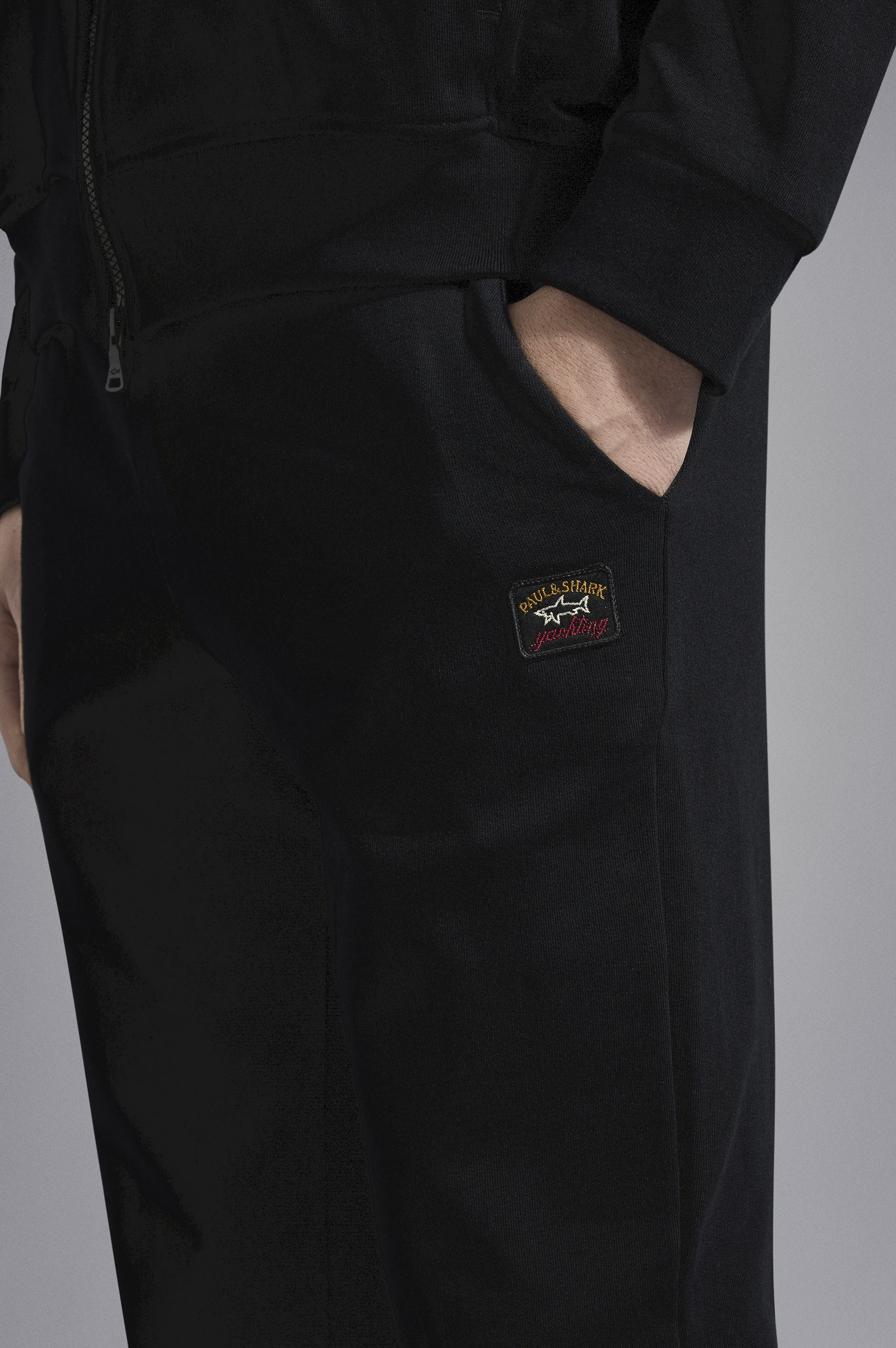 COTTON FULL ZIP TRACKSUIT WITH ICONIC BADGE - 5