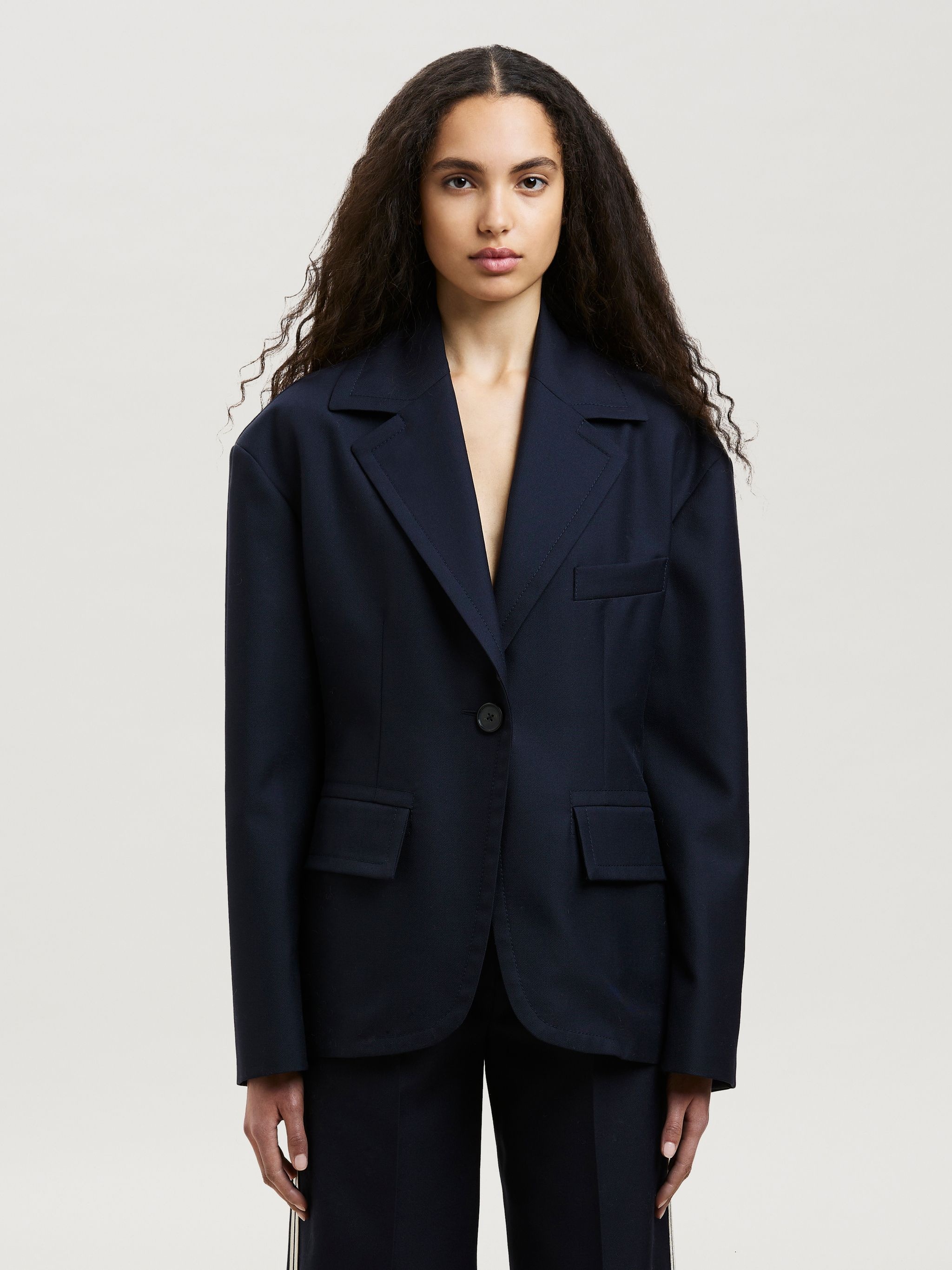 GABARDINE CRISS-CROSSED BLAZER - 3