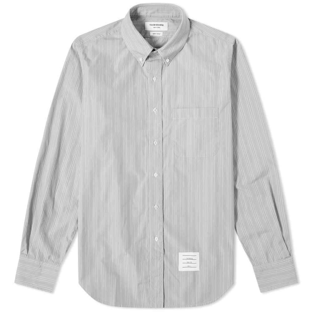 Thom Browne Stripe Poplin Button Down Shirt - 1