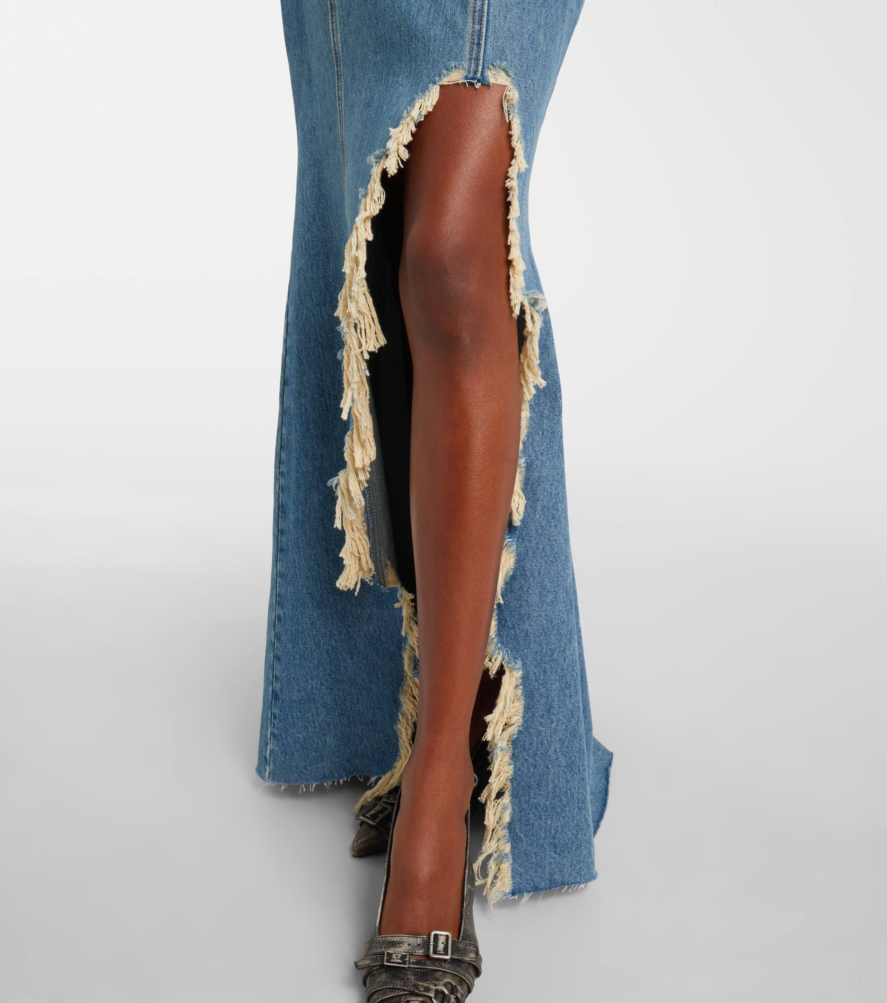 Denim maxi dress - 5
