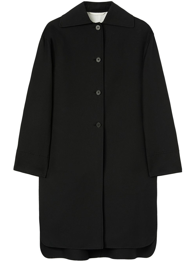 asymmetric-hem cotton coat 1