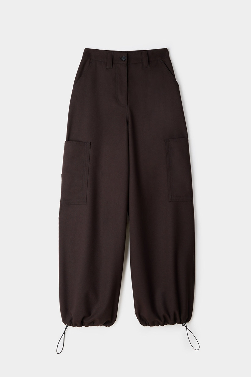 SUNNEI FIT LOOSE PANTS / brown outlook