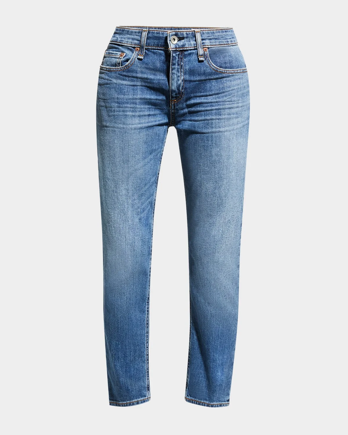Dre Low-Rise Slim Boyfriend Ankle Jeans - 1
