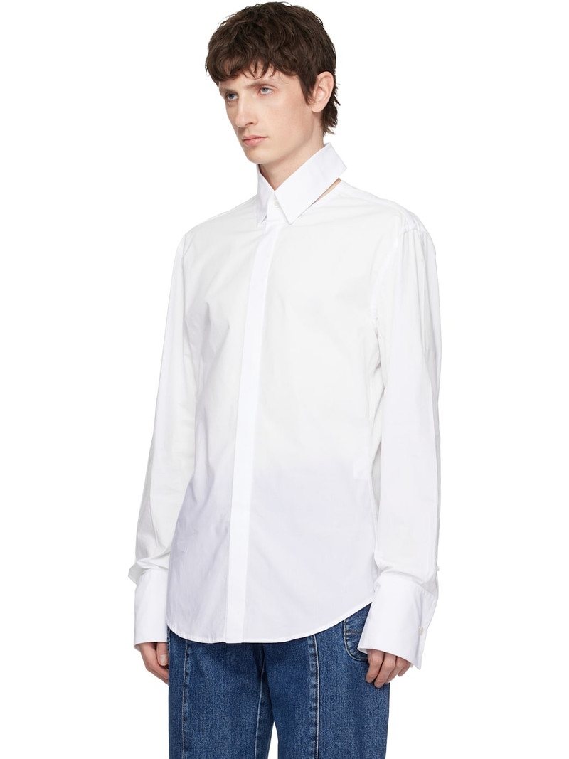 Jean Paul Gaultier White Open Fly Away Shirt outlook