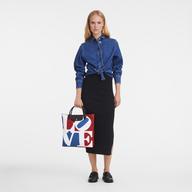 Longchamp Longchamp x Robert Indiana L Handbag White - Canvas outlook
