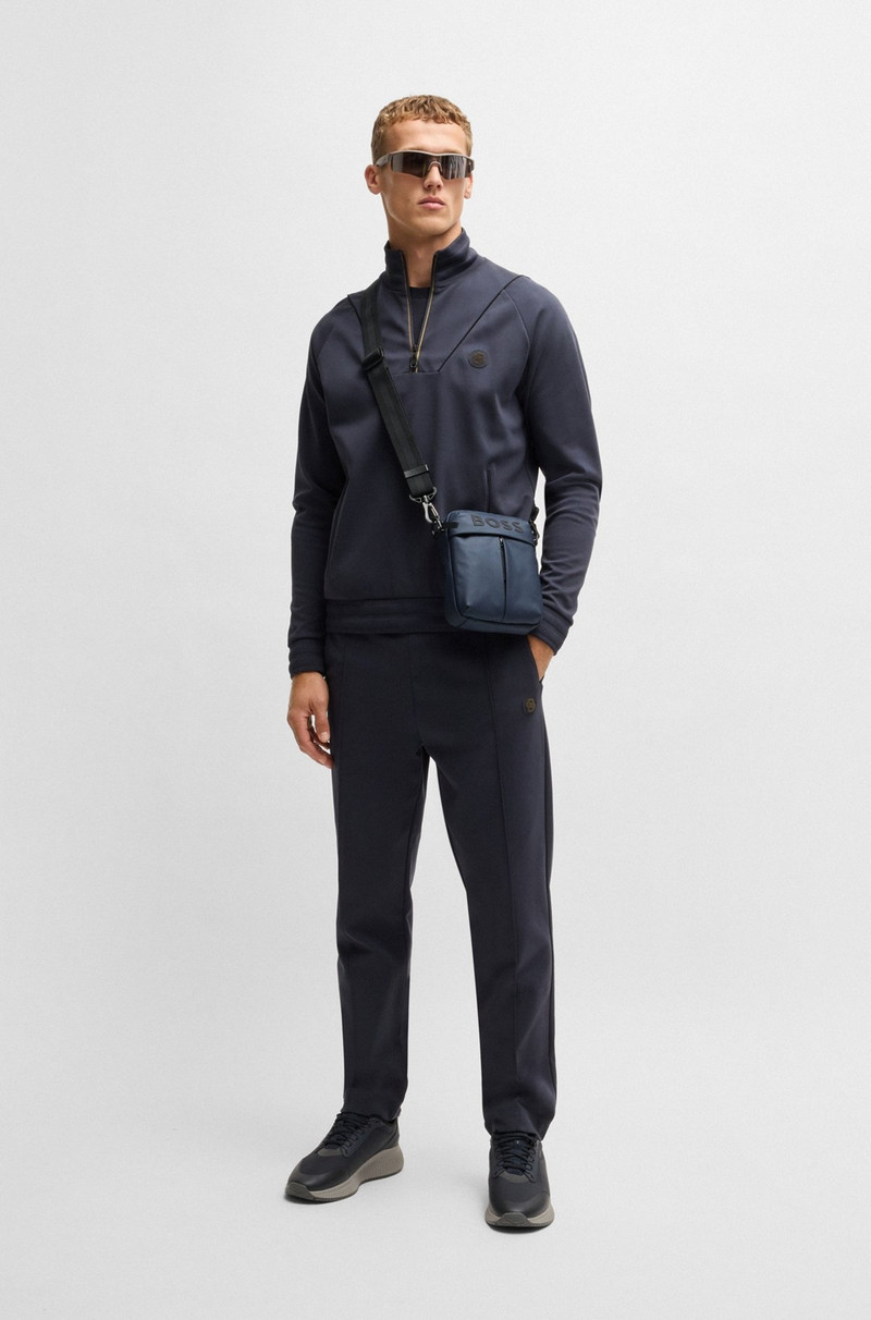 BOSS FAUX-LEATHER REPORTER BAG WITH TONAL LOGO outlook