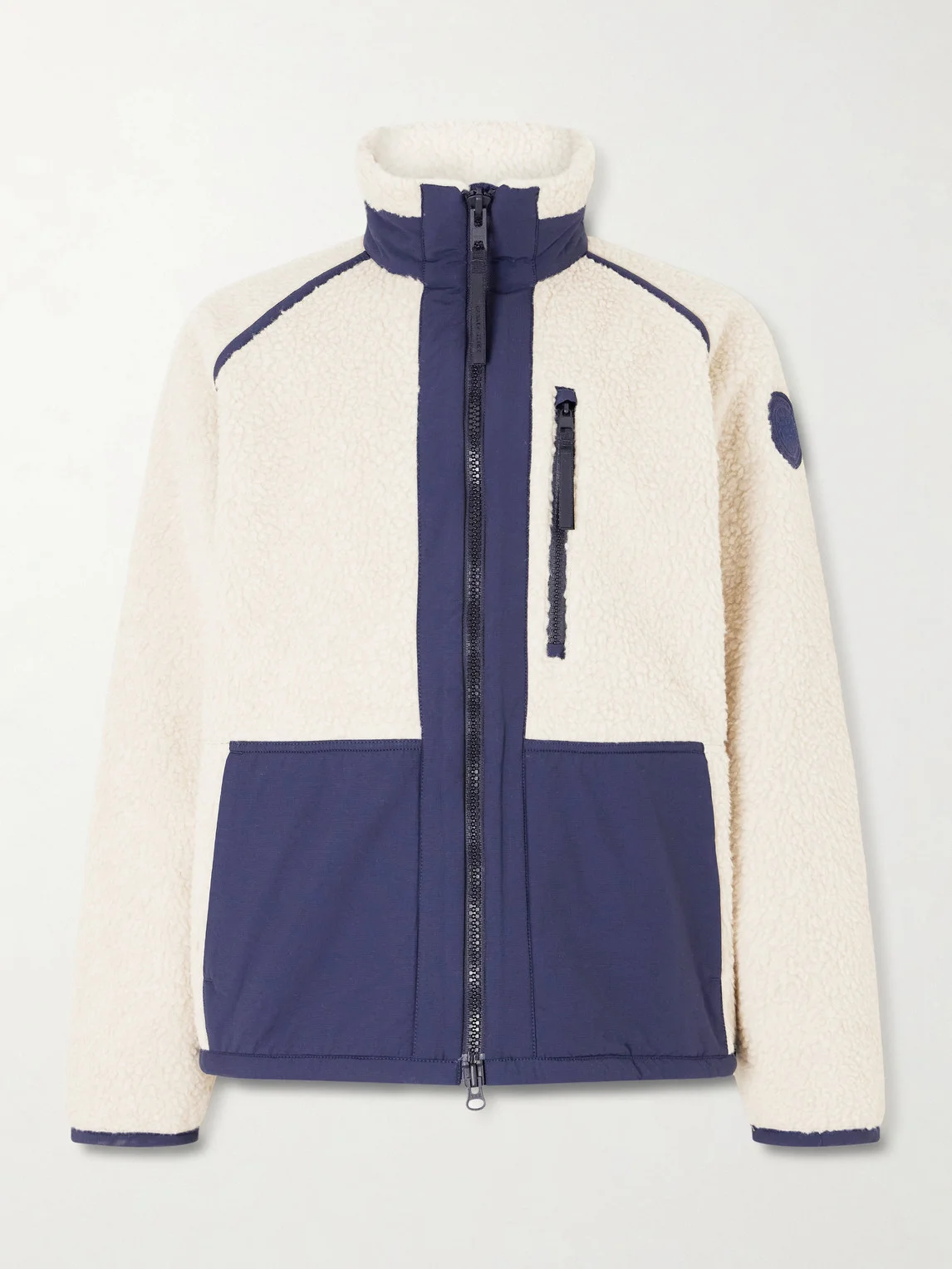 Westport Logo-Appliquéd Wool-Blend Fleece and Cotton-Blend Jacket - 1
