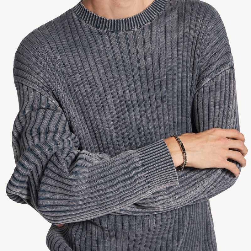Men's Bb Icon Thin Gourmette Bracelet in Antique Silver 4