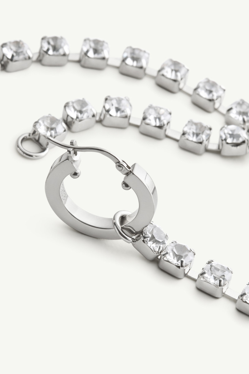 MM6 Maison Margiela Rhinestone drop earrings outlook