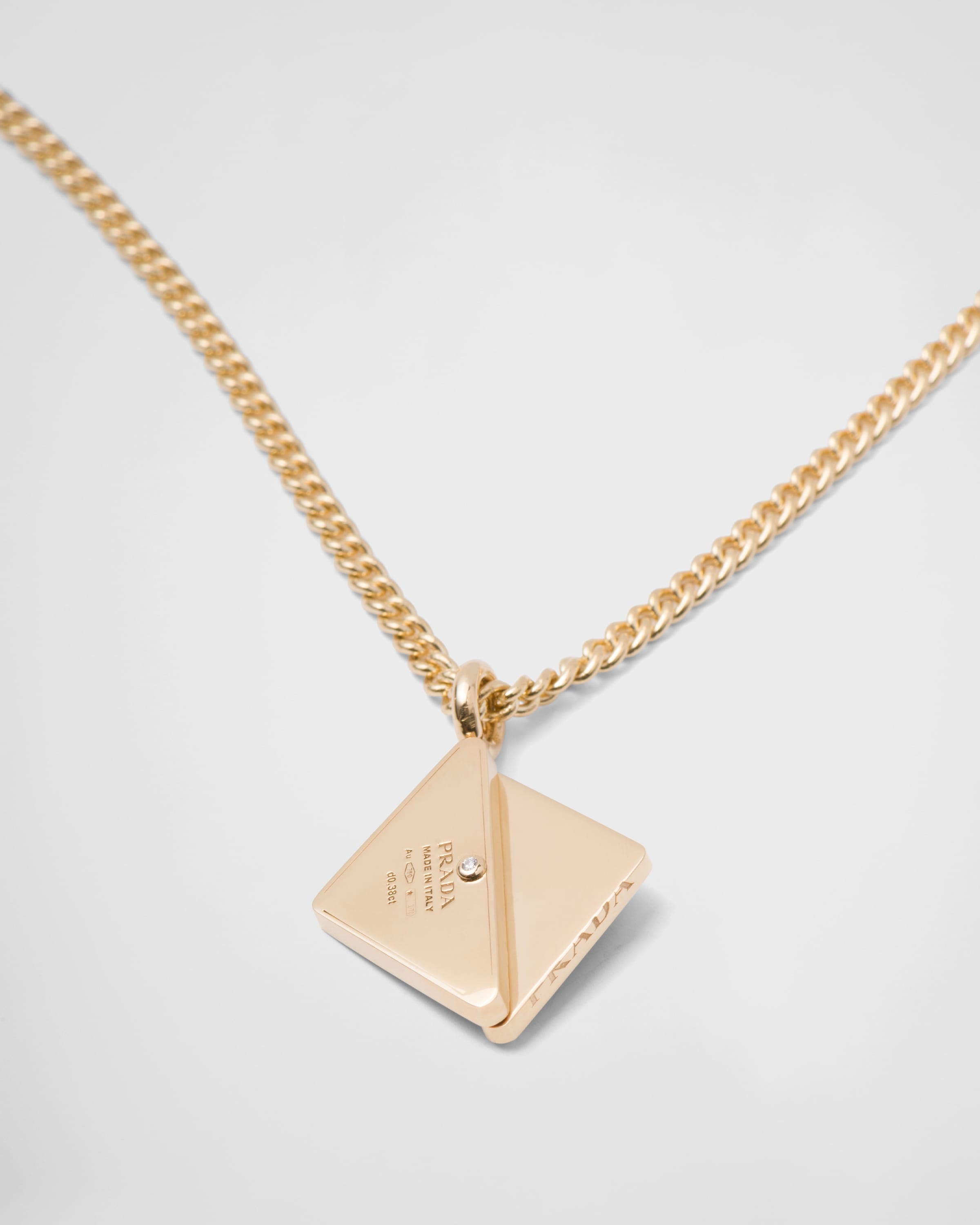 Eternal Gold pendant necklace in yellow gold with diamonds and onyx - 6