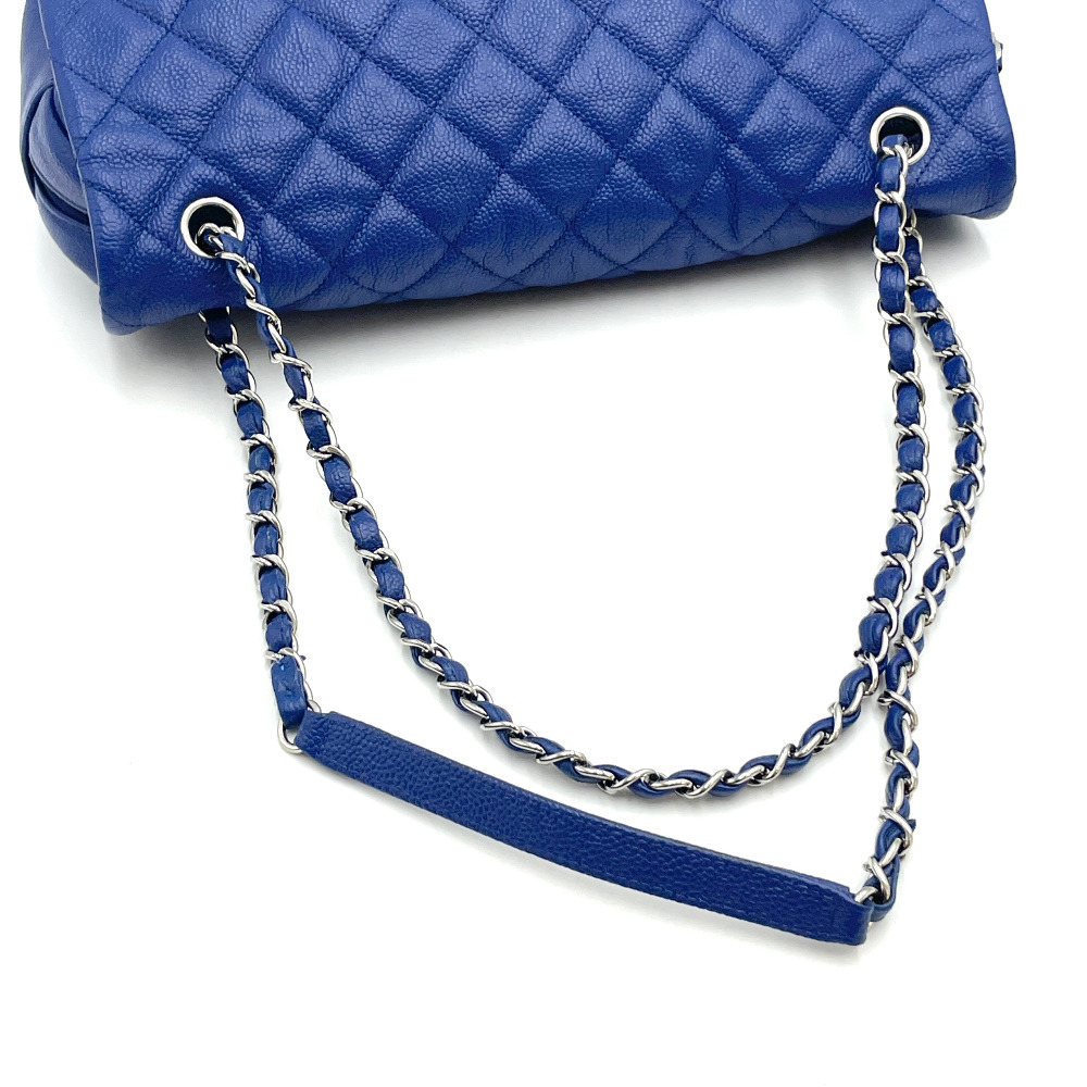 Chanel No. 18 Cobalt Blue Caviar Seasonal Classic Flap Bag Jumbo - 6