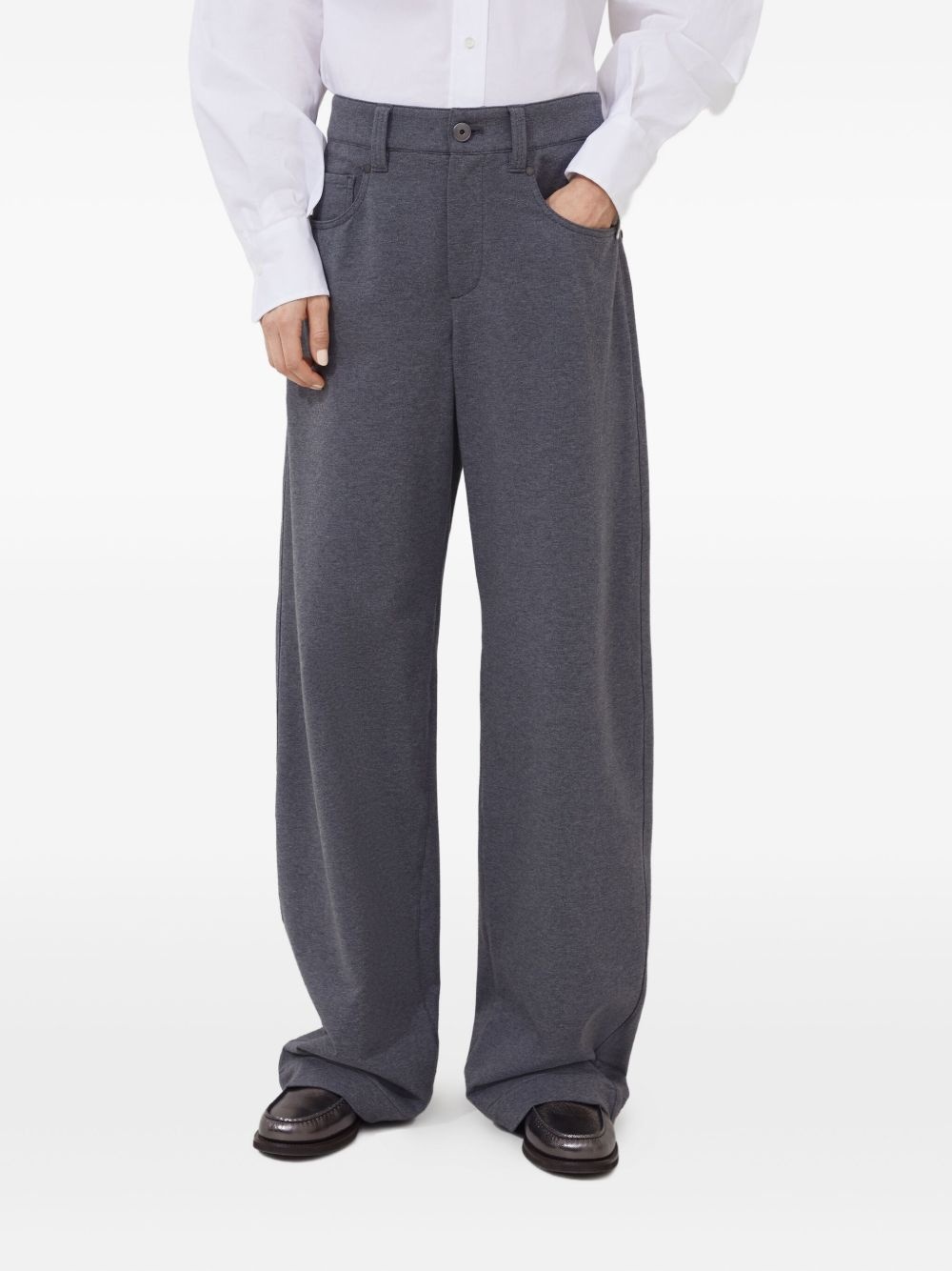 pocket-detail stretch-cotton trousers - 3