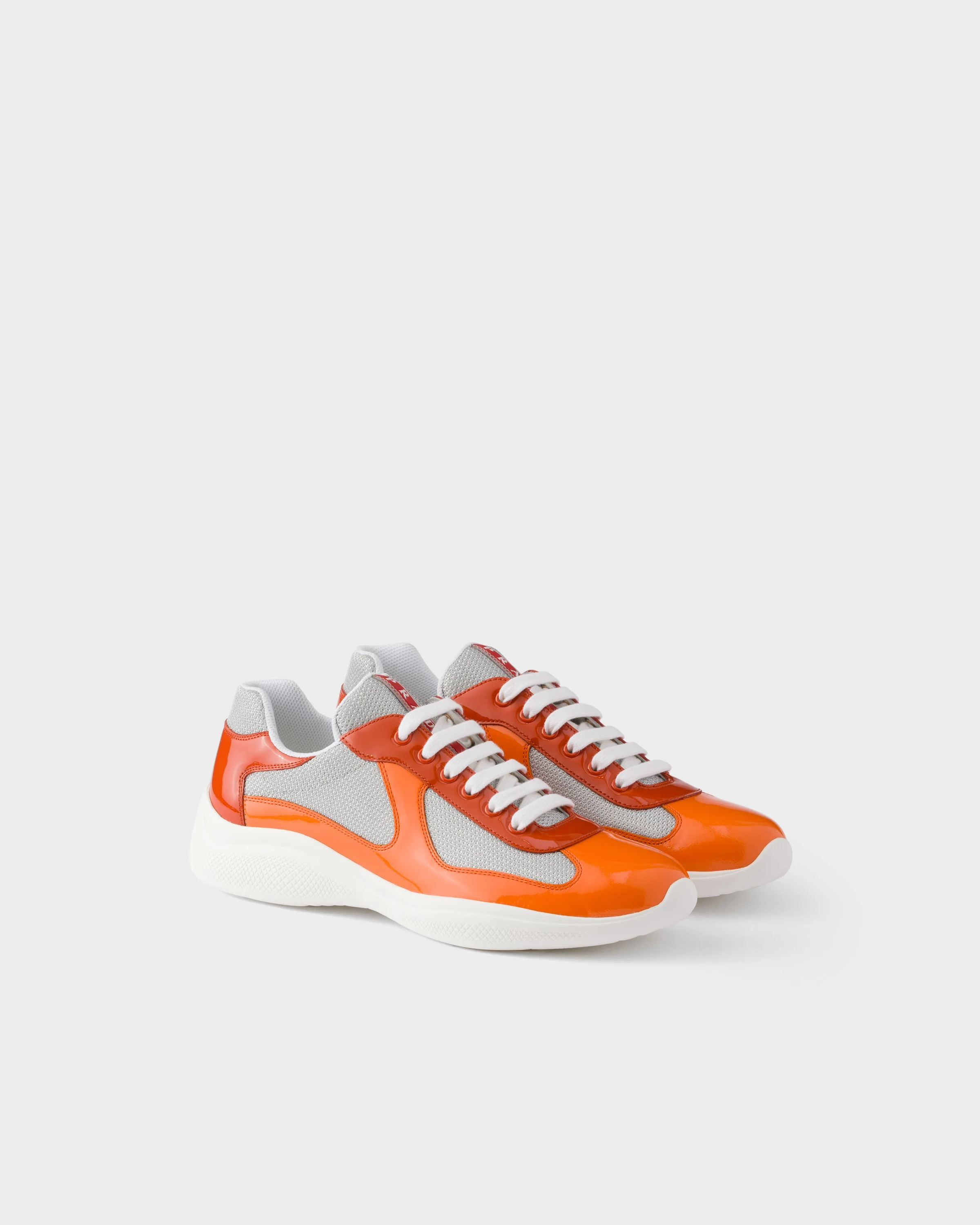 Patent leather and technical fabric Prada America's Cup sneakers - 1