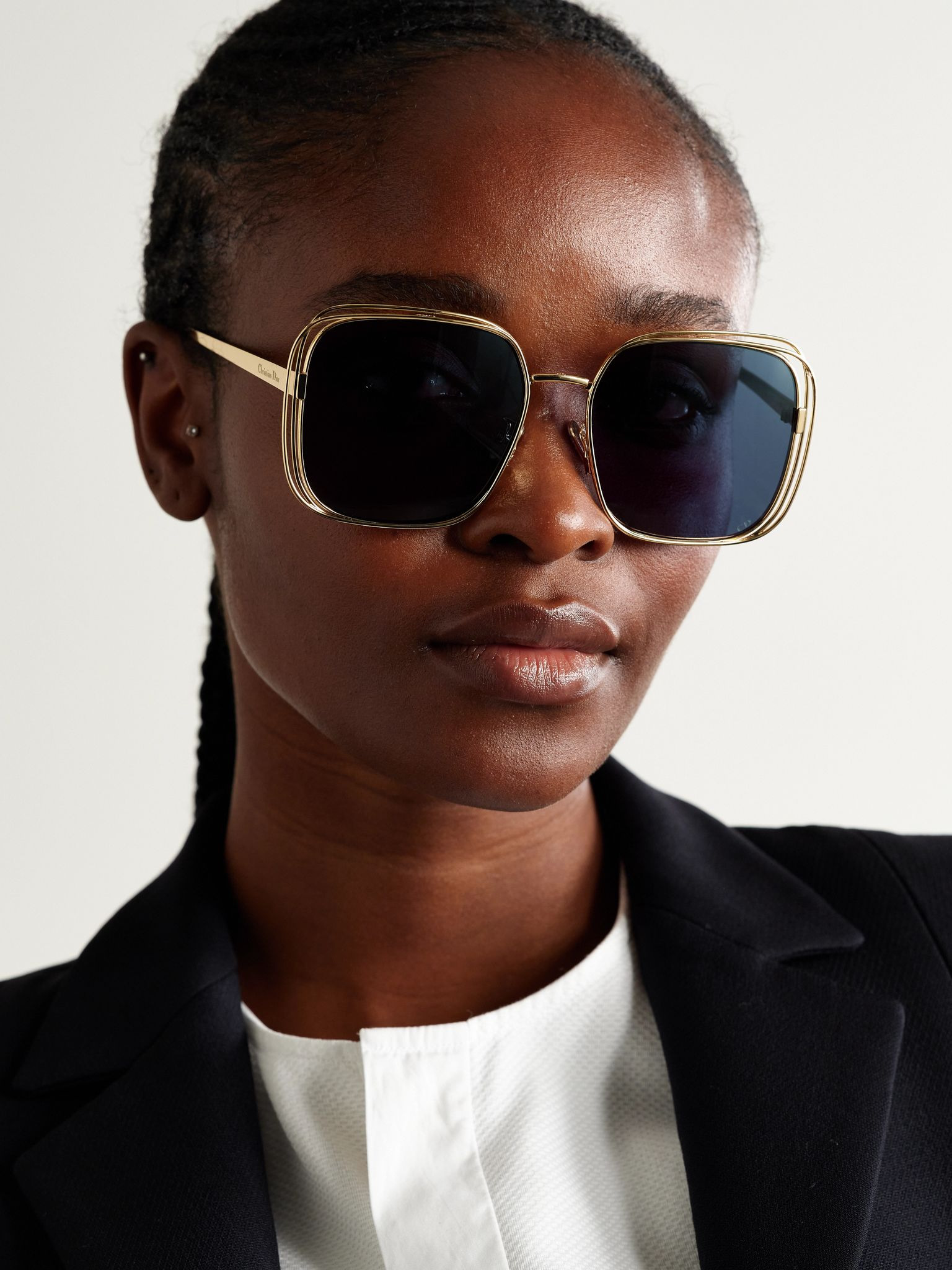 Fildior S1U oversized square-frame gold-tone sunglasses Gold - 2