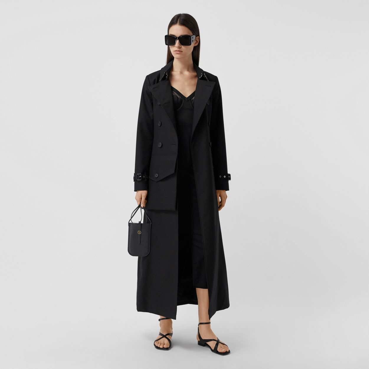 Pocket Detail Cotton Gabardine Trench Coat - 2