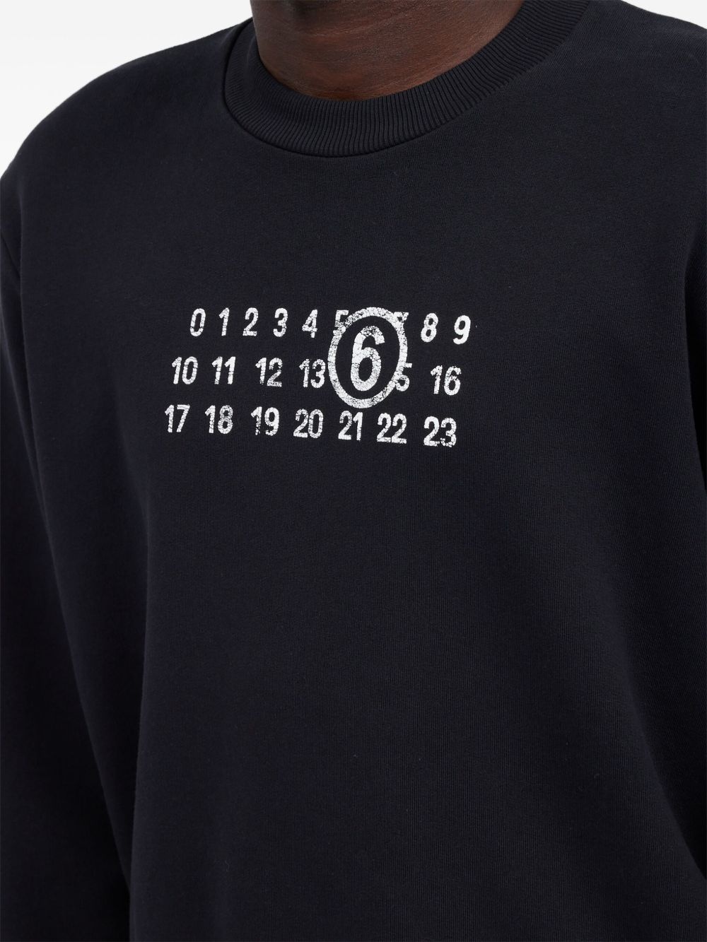 Numbers-motif sweatshirt - 7