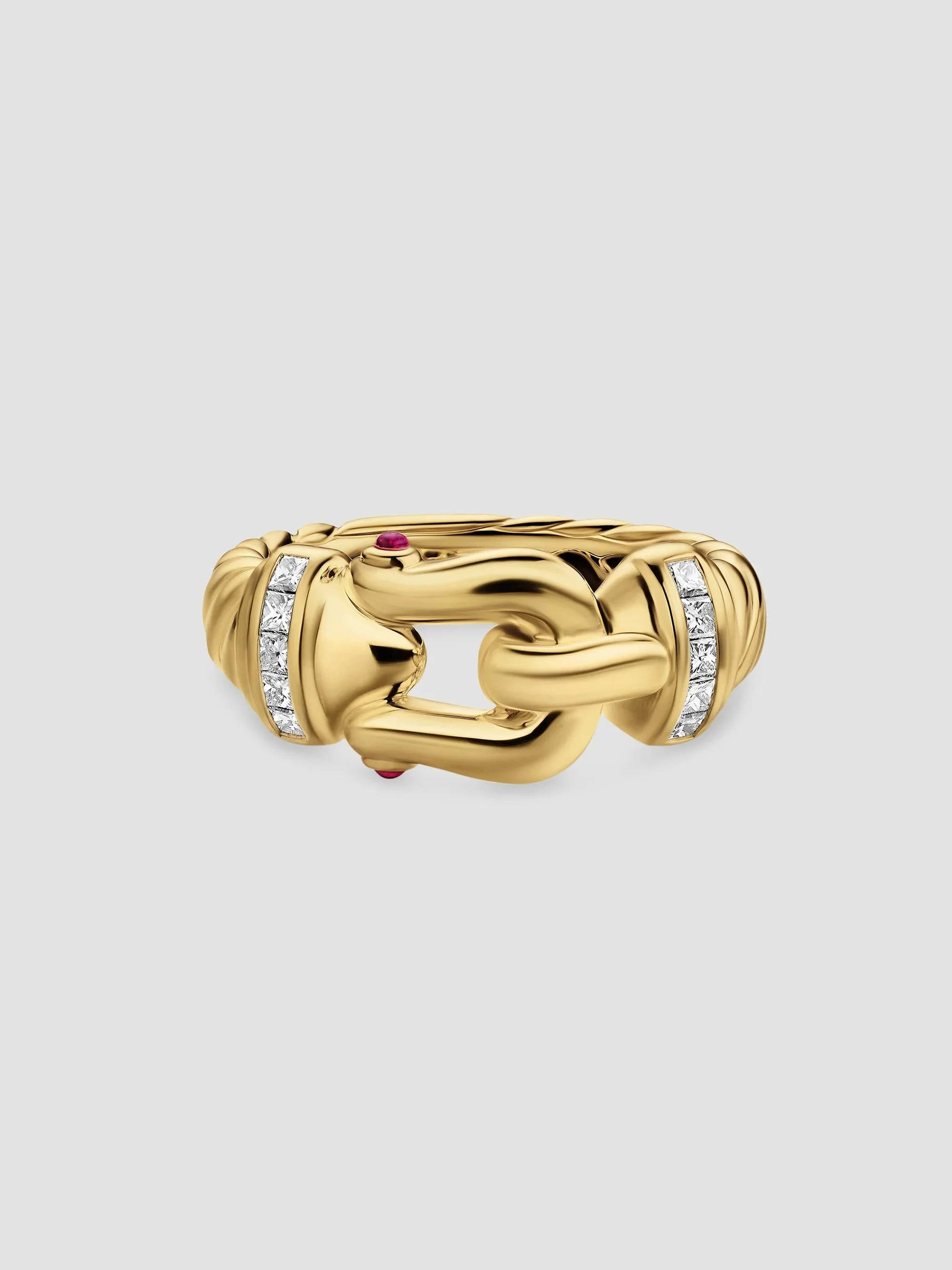Women's Buckle Ring in 18K Yellow Gold - Gold - 1