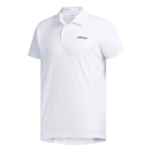 adidas Training Sports Short Sleeve Polo Shirt White FL0332 - 1