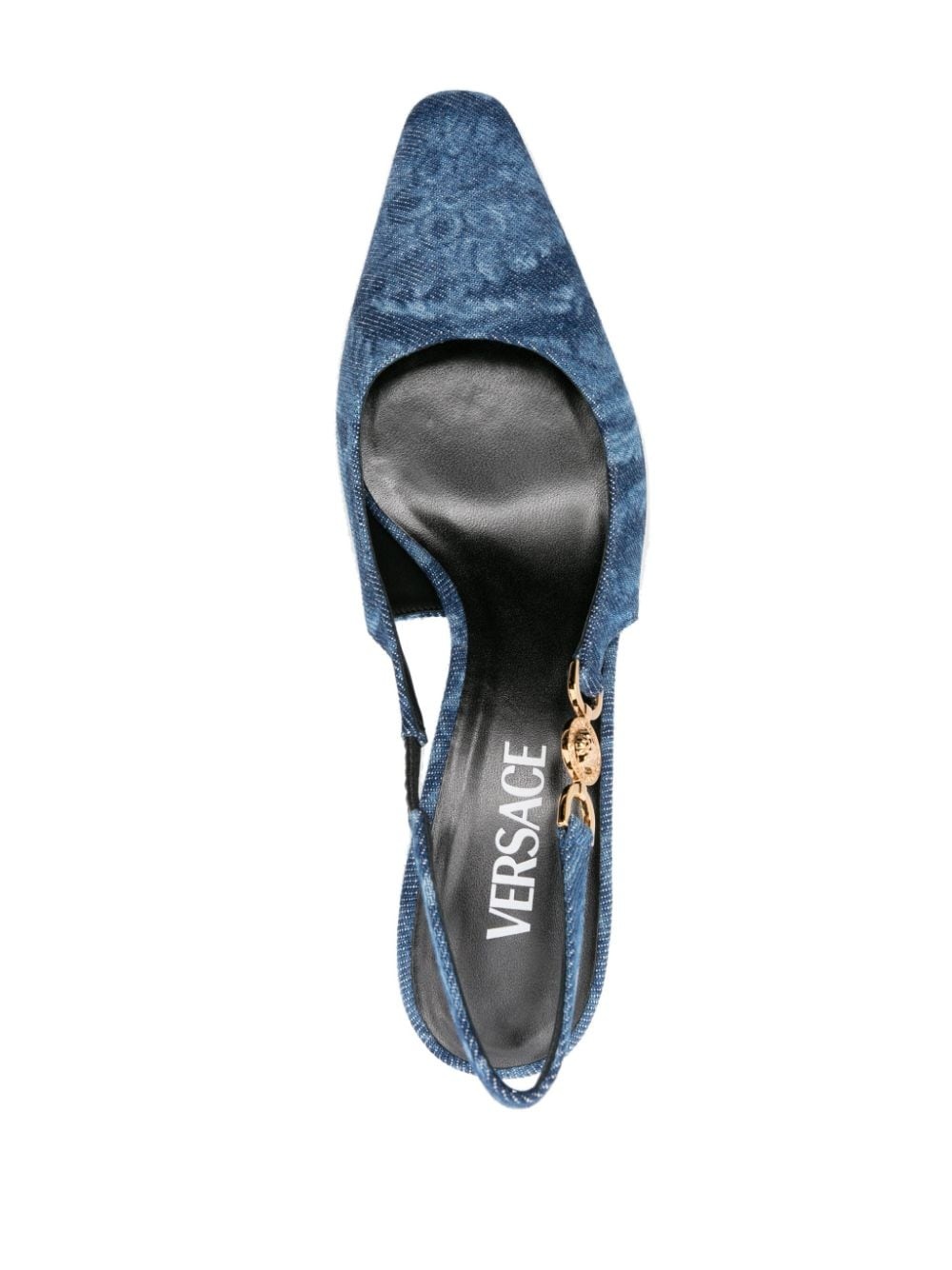 40mm Barocco-print denim pumps - 4