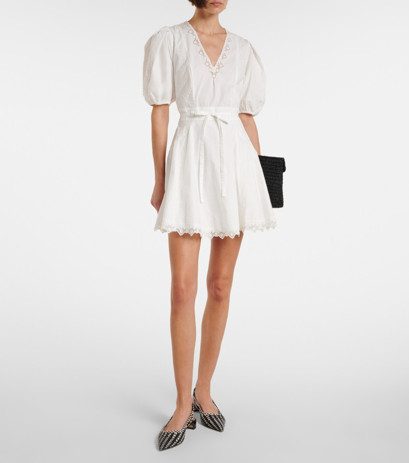 ULLA JOHNSON Camila embroidered cotton minidress outlook