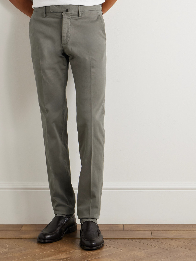 Incotex Straight-Leg Cotton-Blend Twill Trousers 3